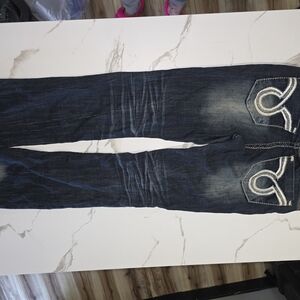 Big Star Dark Blue Jeans with Embroidered Pockets